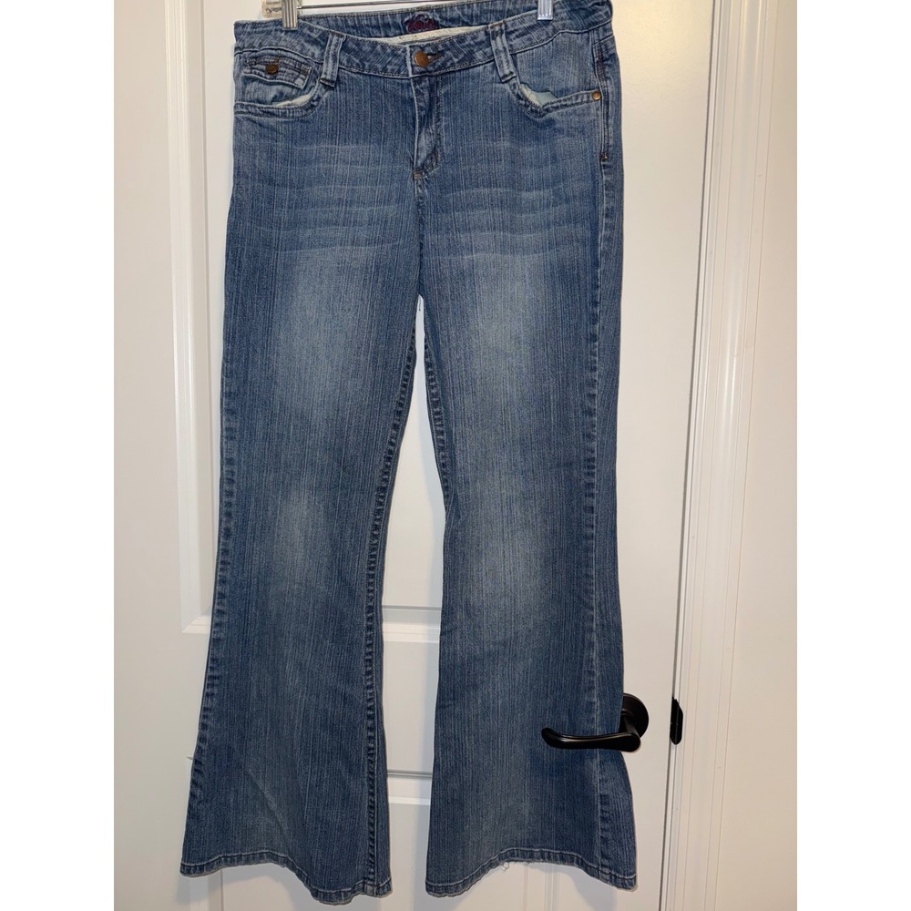 Vanity Bootcut Jeans Women 30x33 Blue Excellent Low Rise Y2K Flare Denim